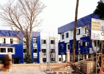 Commune de Sonfonia : les travaux de construction de la nouvelle mairie en phase de finition