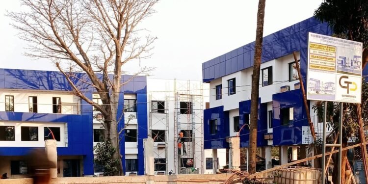 Commune de Sonfonia : les travaux de construction de la nouvelle mairie en phase de finition